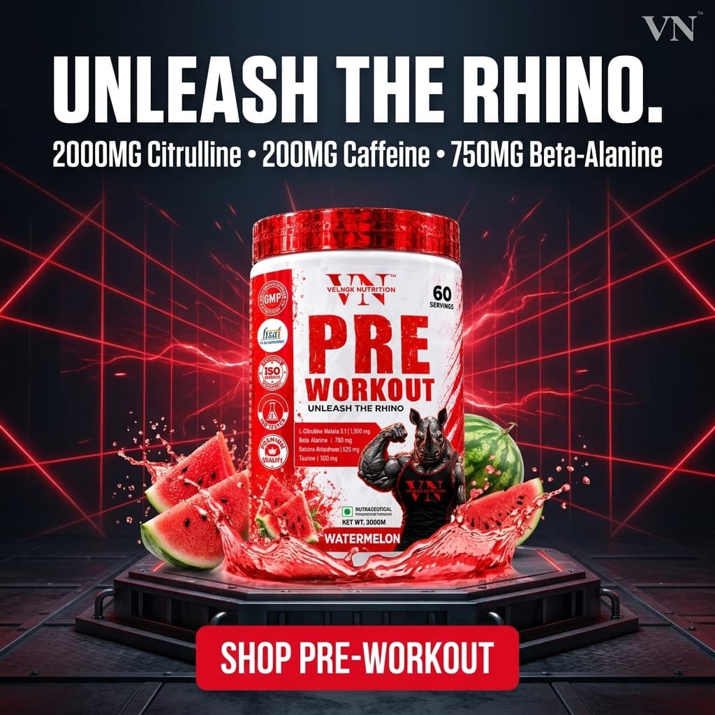 Velnox Nutrition Premium Pre Workout — Unleash The Rhino