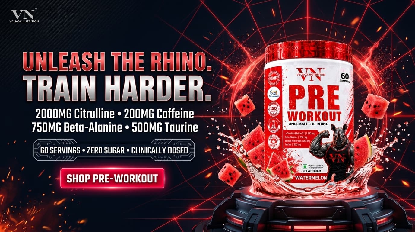 Velnox Nutrition Premium Pre Workout — Unleash The Rhino